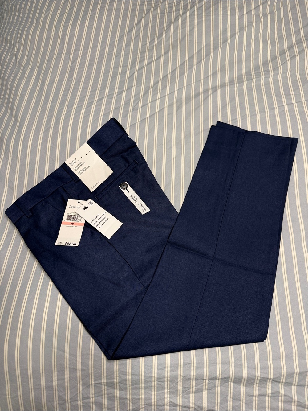 Calvin Klein Boy’s Dark Navy Dress Pants - Modern Formal Wear